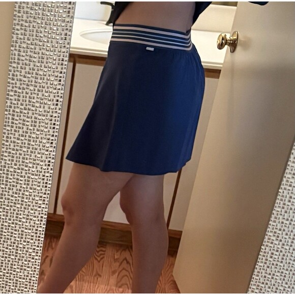 Calme Johnny Was Tennis Skirt Skort Women Large Blue Pleated Built In Shorts - Picture 11 of 14